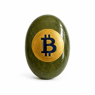 Bitcoin Prosperity Crystal Stone for Wealth & Success | Decorative Feng Shui Gemstone