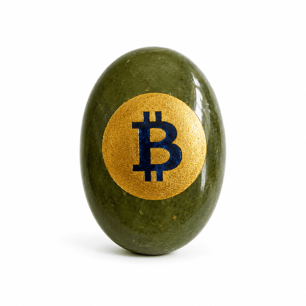 Bitcoin Prosperity Crystal Stone for Wealth & Success | Decorative Feng Shui Gemstone
