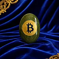 Bitcoin Prosperity Crystal Stone for Wealth & Success | Decorative Feng Shui Gemstone