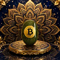 Bitcoin Prosperity Crystal Stone for Wealth & Success | Decorative Feng Shui Gemstone
