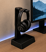 3D Printed Headphone Stand with Storage Tray – Premium Desk Organizer 3D Printed Headphone Stand with Storage Tray – Premium Desk Organizer