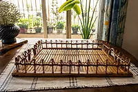 Handcrafted Bamboo Serving Tray Set,Small, Medium & Large) |