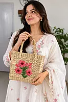 Bloom Weave Handcrafted Floral Tote Bag.