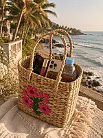 Bloom Weave Handcrafted Floral Tote Bag.