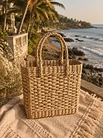 Bloom Weave Handcrafted Floral Tote Bag.