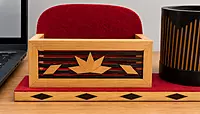 Bamboo Desk Organizer Set – Traditional Geometrical Design