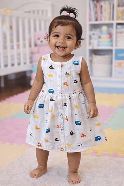 Muslin  Frock Helicopter