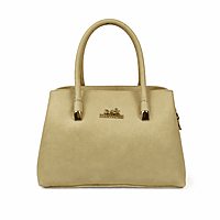Classic Gold Textured Handbag with Dual Handles