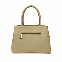 Classic Gold Textured Handbag with Dual Handles