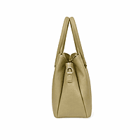 Classic Gold Textured Handbag with Dual Handles