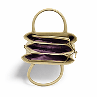 Classic Gold Textured Handbag with Dual Handles