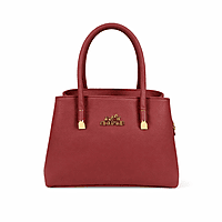 Classic Gold Textured Handbag with Dual Handles