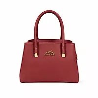 Classic Gold Textured Handbag with Dual Handles