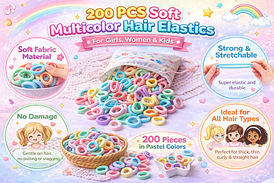 Pastel Hair Bands(100 Piece)
