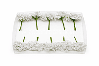 White Luxe Jute Flower With Pollens