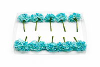 Blue Luxe Jute Flower With Pollens