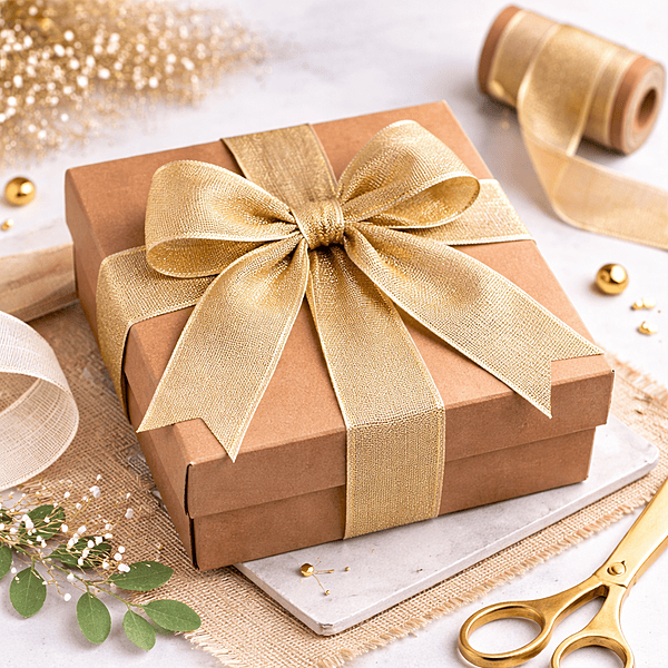 Light Gold Jute Style Ribbon