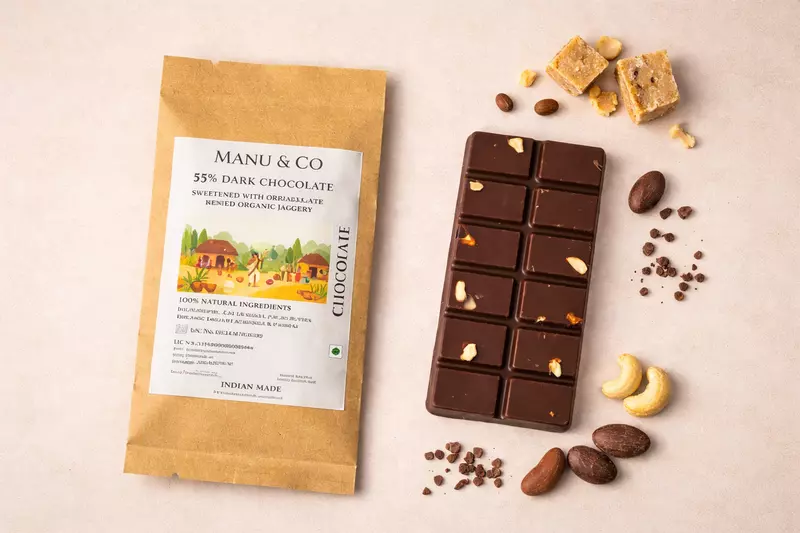 55% Dark Chocolate Sweetened With Jaggery