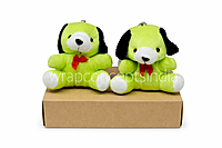 Green Puppy Teddy with Bow