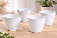 6 Inch Marble texture pots (Set of 6)