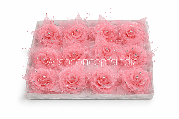 Soft Pink Pearl Embellished Rose