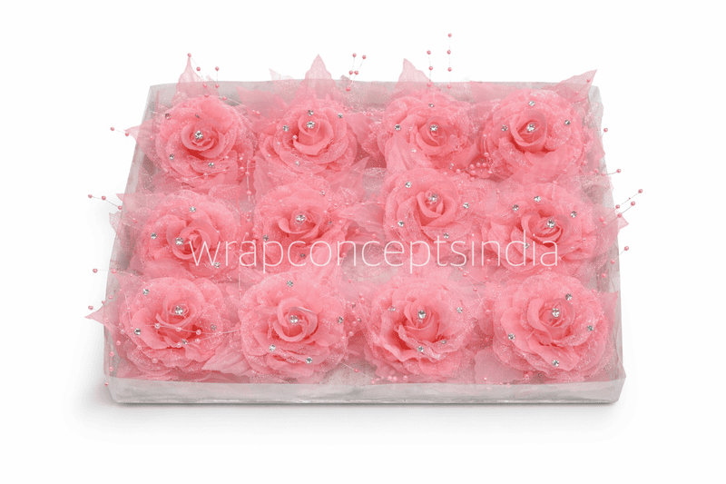 Soft Pink Pearl Embellished Rose