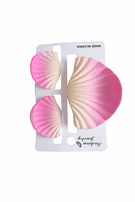 Shell Hair Clip for Women – Pink Gradient Claw Clip(SET OF 3)