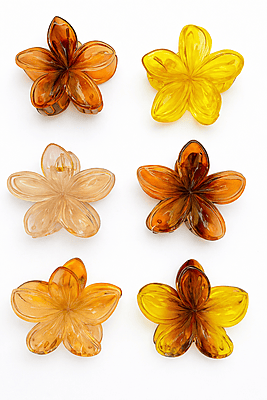 Big size Flower Hair Clips Combo | 6 Stylish Claw Clips(Pack of 6)