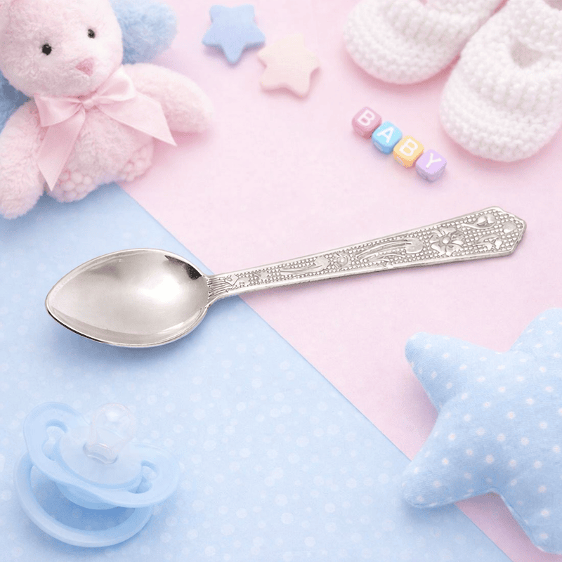Pure Sterling Silver Spoon – Traditional Baby Feeding & Pooja Use Spoon