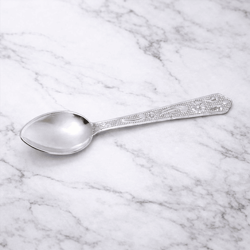 Pure Sterling Silver Spoon – Traditional Baby Feeding & Pooja Use Spoon