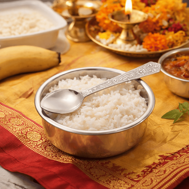 Pure Sterling Silver Spoon – Traditional Baby Feeding & Pooja Use Spoon