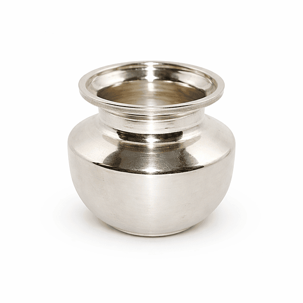 Pure Sterling Silver Kalash – Traditional Pooja Vessel for Holy Water & Ritual Use