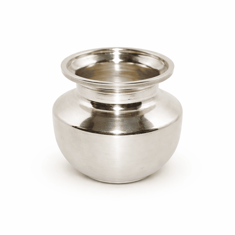 Pure Sterling Silver Kalash – Traditional Pooja Vessel for Holy Water & Ritual Use