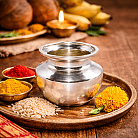 Pure Sterling Silver Kalash – Traditional Pooja Vessel for Holy Water & Ritual Use