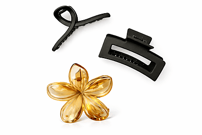 Matte Black Hair Claw Clips for Women – Strong Grip Non-Slip Stylish Hair Accessories