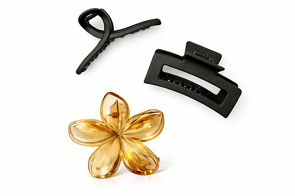 Matte Black Hair Claw Clips for Women – Strong Grip Non-Slip Stylish Hair Accessories
