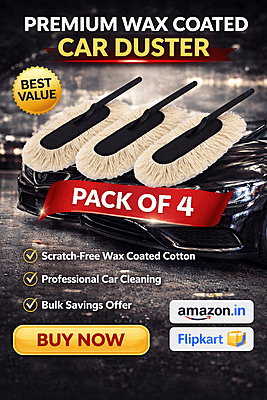 Elux Premium Wax Coated Car Duster – Pack of 4