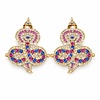 Gold-Plated Snake Nagabaranam Armlet (Vangi) for God Idols – Traditional Temple Jewelry