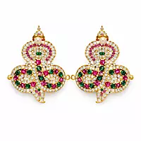 Gold-Plated Snake Nagabaranam Armlet (Vangi) for God Idols – Traditional Temple Jewelry