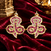 Gold-Plated Snake Nagabaranam Armlet (Vangi) for God Idols – Traditional Temple Jewelry