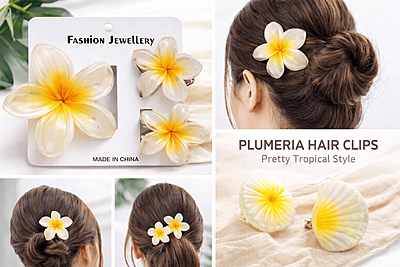 Flower Hair Clips Set | Floral Claw Clips for Women & Girls | Strong Grip & Stylish Look