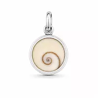 925 Sterling Silver Gomti Chakra Pendant for Men & Women | Natural Sacred Shell Stone Charm | Spiritual & Vastu Jewelry
