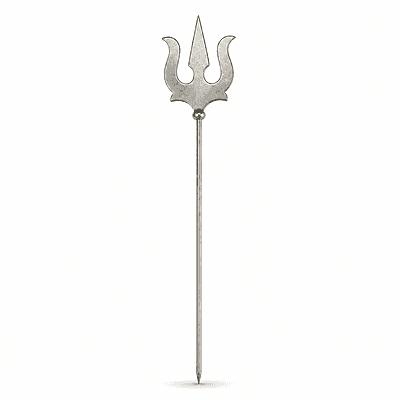 Silver Trishul for Puja | Lord Shiva Trident Symbol | Stainless Steel Decorative Trishul for Home Temple & Car Dashboard
