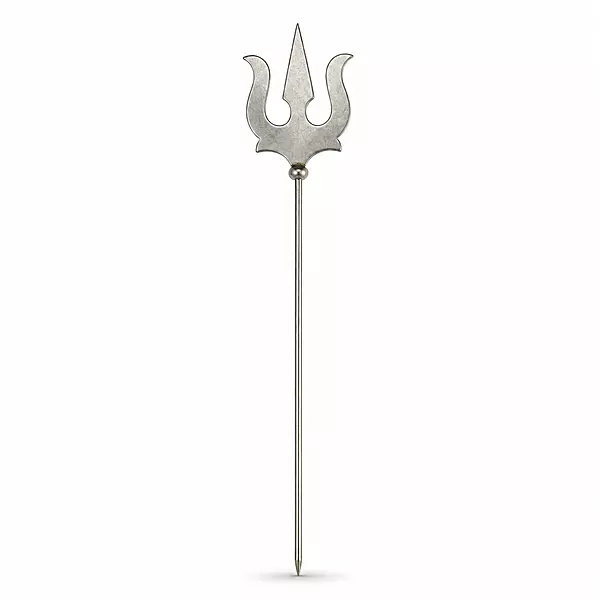 Silver Trishul for Puja | Lord Shiva Trident Symbol | Stainless Steel Decorative Trishul for Home Temple & Car Dashboard