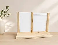 Wooden Photo Frame & Calendar Stand
