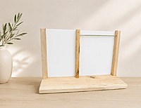Wooden Photo Frame & Calendar Stand