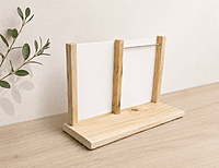 Wooden Photo Frame & Calendar Stand