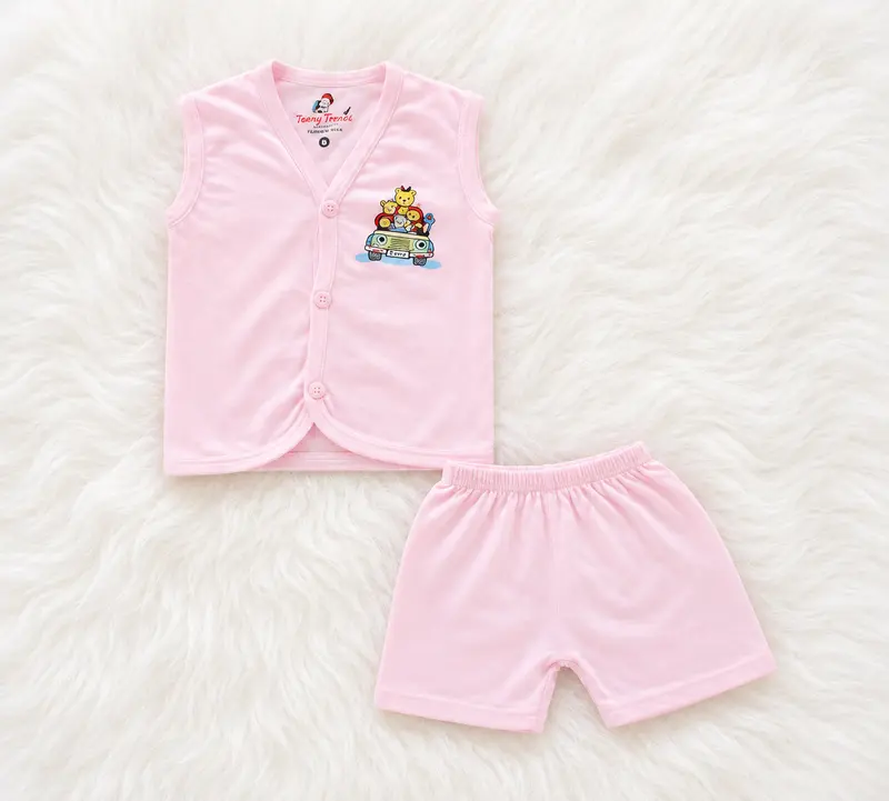 Hosiery Cotton Jabla set combo(0-6 Months)