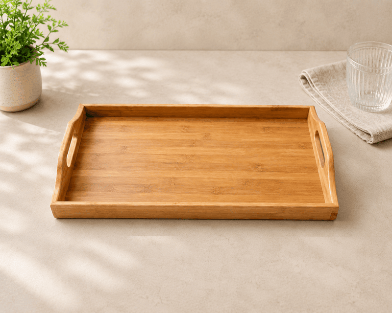 Wooden serving tray