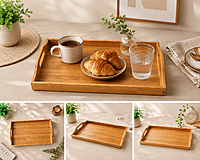 Wooden serving tray